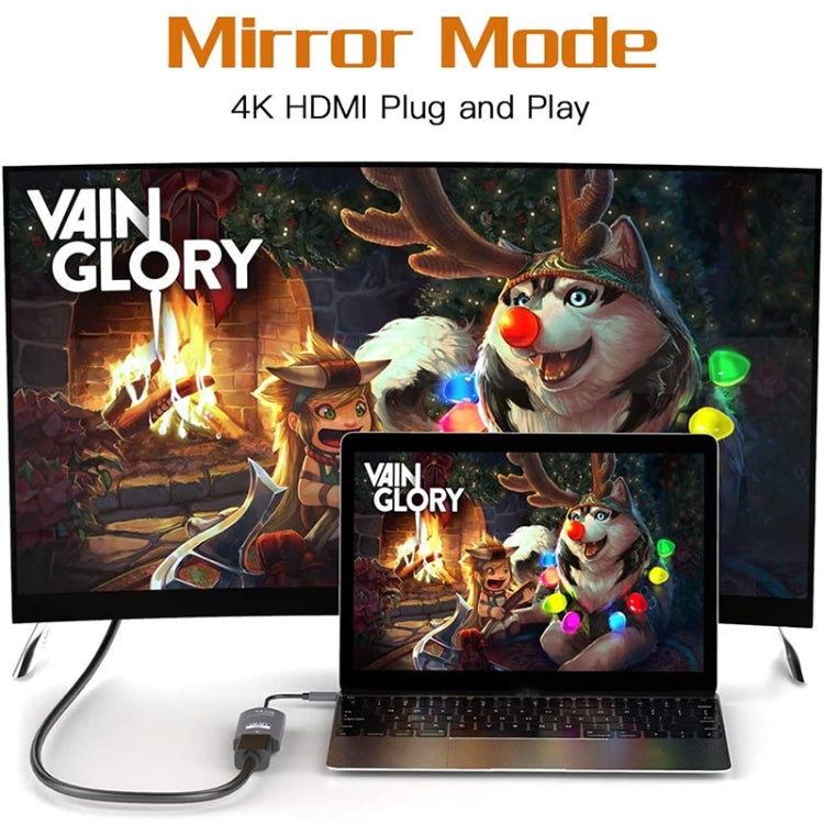 TH001 อะแดปเตอร์ USB-C / Type-C ตัวผู้เป็น HDTV ตัวเมีย 4K UHD, TH001 (สีเทา), TH001 (สีแดง)