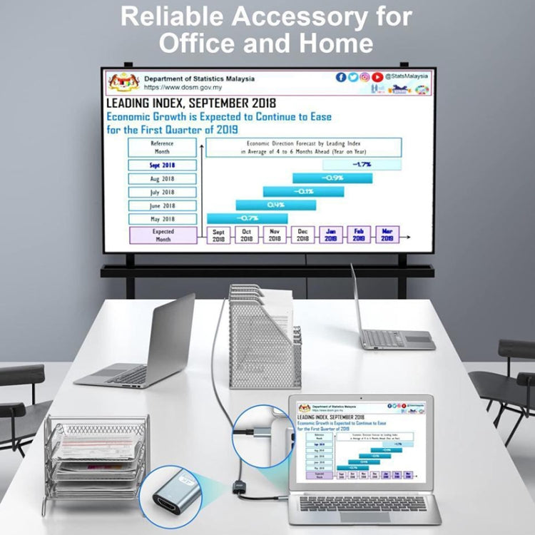 TH001 อะแดปเตอร์ USB-C / Type-C ตัวผู้เป็น HDTV ตัวเมีย 4K UHD, TH001 (สีเทา), TH001 (สีแดง)