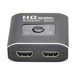 ST0003 สวิตช์ HDMI 2 in 1 ออก 8K แบบสองทิศทาง ตัวแปลงวิดีโอ, 8K 60Hz สีดำ