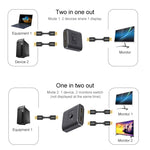 ST0003 สวิตช์ HDMI 2 in 1 ออก 8K แบบสองทิศทาง ตัวแปลงวิดีโอ, 8K 60Hz สีดำ