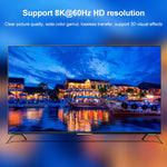 ST0003 สวิตช์ HDMI 2 in 1 ออก 8K แบบสองทิศทาง ตัวแปลงวิดีโอ, 8K 60Hz สีดำ