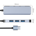 อะแดปเตอร์ HUB USB 4 in 1 เป็น USB 3.0 x4 สายยาว 1.2 เมตร รุ่น BYL-2013U3 12 ซม.