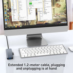 อะแดปเตอร์ HUB USB 4 in 1 เป็น USB 3.0 x4 สายยาว 1.2 เมตร รุ่น BYL-2013U3 12 ซม.