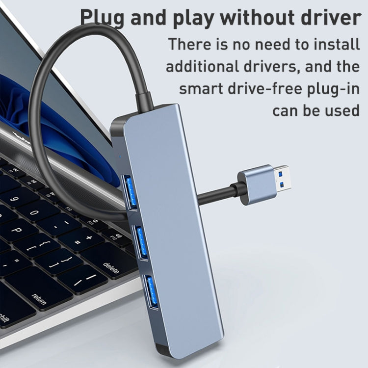 อะแดปเตอร์ HUB USB 4 in 1 เป็น USB 3.0 x4 สายยาว 1.2 เมตร รุ่น BYL-2013U3 12 ซม.