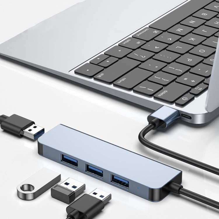 อะแดปเตอร์ HUB USB 4 in 1 เป็น USB 3.0 x4 สายยาว 1.2 เมตร รุ่น BYL-2013U3 12 ซม.