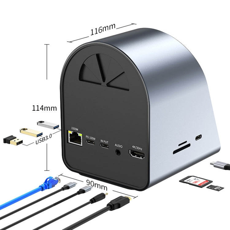 อะแดปเตอร์ HUB USB-C / Type-C 10 in 1 รุ่น BYL-2211 รองรับชาร์จโทรศัพท์