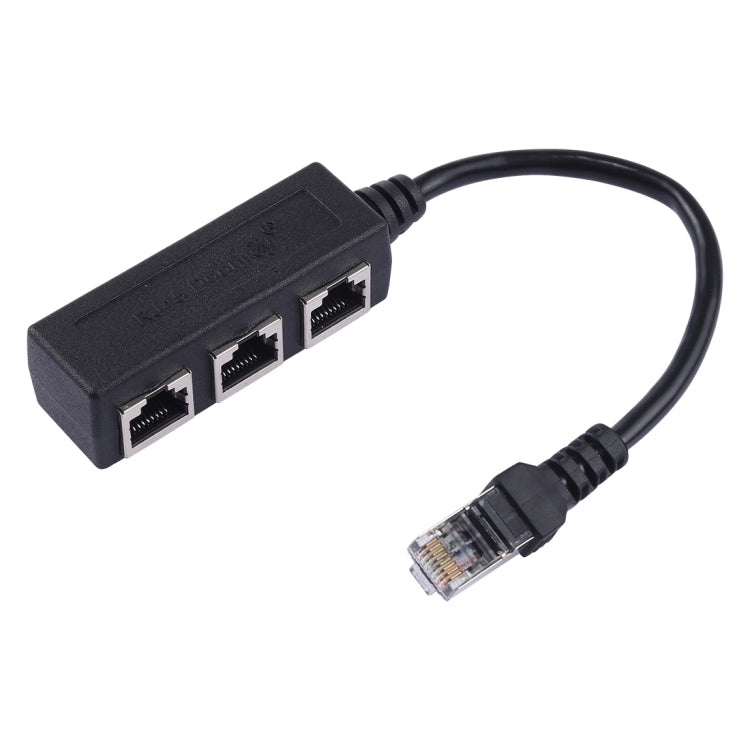 ตัวแยกปลั๊ก LAN Ethernet RJ45 จาก 1 เป็น 3 ช่อง, 3 พอร์ต RJ45
