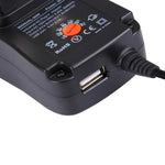 อะแดปเตอร์ปลั๊กไฟแบบเสียบผนัง 30W แบบสากล พร้อมพอร์ต USB 5V 2.1A ปลั๊ก UK ความยาวสายประมาณ 1.2 เมตร 8 ชิ้น