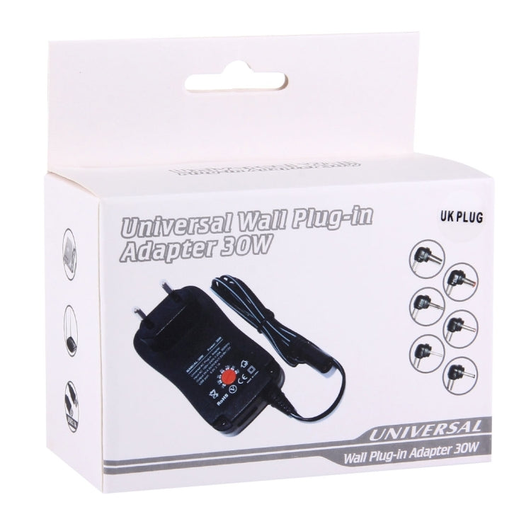 อะแดปเตอร์ปลั๊กไฟแบบเสียบผนัง 30W แบบสากล พร้อมพอร์ต USB 5V 2.1A ปลั๊ก UK ความยาวสายประมาณ 1.2 เมตร 8 ชิ้น