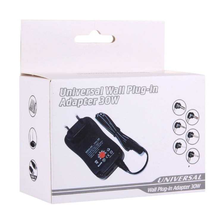 อะแดปเตอร์ปลั๊กผนัง 30W แบบยูนิเวอร์แซล ปลั๊ก EU พร้อมพอร์ต USB 5V 2.1A, จำนวน 6 ชิ้น ความยาวสายประมาณ 1.2 ม., ปลั๊ก EU