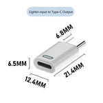 อะแดปเตอร์ 8 พิน ตัวเมียเป็น USB-C / Type-C ตัวผู้ Gen3 รองรับชาร์จเร็ว PD, Gen3