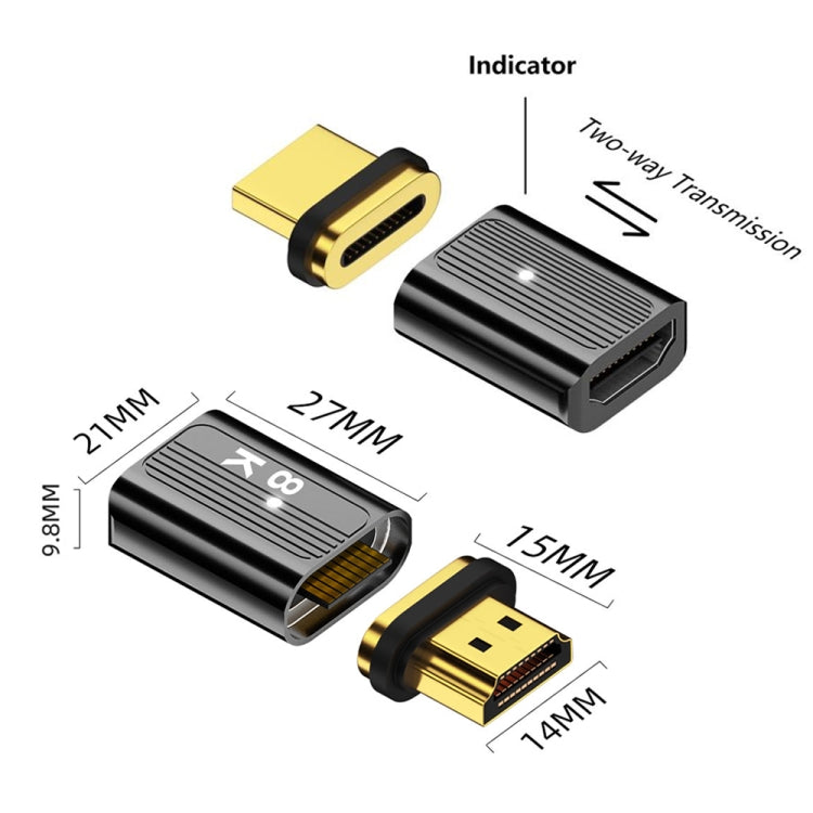 อะแดปเตอร์ HDMI ตัวเมีย 8K 60Hz เป็น DP ตัวผู้