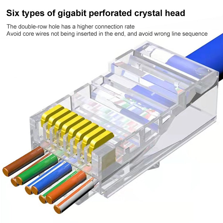 ปลั๊กโมดูลาร์ Cat5e RJ45 แบบไม่หุ้มเกราะ ผ่านตรง 100 ชิ้น/แพ็ค สีทอง: 3u, Cat5e ไม่หุ้มเกราะ ผ่านตรง