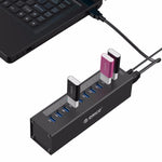 ORICO A3H10 อลูมิเนียมความเร็วสูง 10 พอร์ต USB 3.0 HUB พร้อมอะแดปเตอร์จ่ายไฟสำหรับแล็ปท็อป, 10 พอร์ต (สีเงิน), 10 พอร์ต (สีดำ)