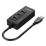 ORICO HR01-U3 ABS 3 พอร์ต USB3.0 HUB ตัวแยกพร้อมการ์ดเครือข่าย RJ45 Gigabit Ethernet ภายนอก 5 Gbps สำหรับแล็ปท็อป / เดสก์ท็อป / อัลตร้าบุ๊ก ฯลฯ