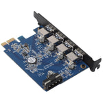 ORICO PVU3-4P การ์ด PCI Express USB3.0 4 พอร์ตสำหรับเดสก์ท็อป, USB3.0 4 พอร์ต