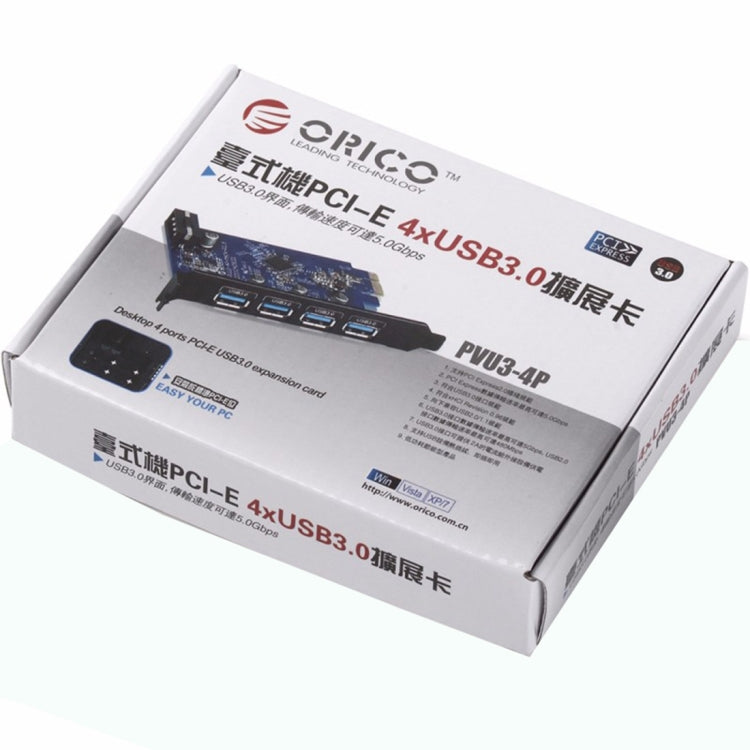ORICO PVU3-4P การ์ด PCI Express USB3.0 4 พอร์ตสำหรับเดสก์ท็อป, USB3.0 4 พอร์ต