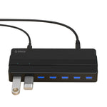 ORICO H7928-U3 วัสดุ ABS เดสก์ท็อป 7 พอร์ต USB 3.0 HUB พร้อมสาย 1 ม., USB 3.0