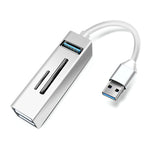 15101 อะแดปเตอร์ HUB USB3.0 5 ใน 1 เป็น 3 x USB + SD / TF Card Reader, USB3.0