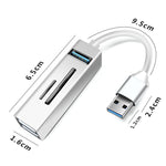 15101 อะแดปเตอร์ HUB USB3.0 5 ใน 1 เป็น 3 x USB + SD / TF Card Reader, USB3.0