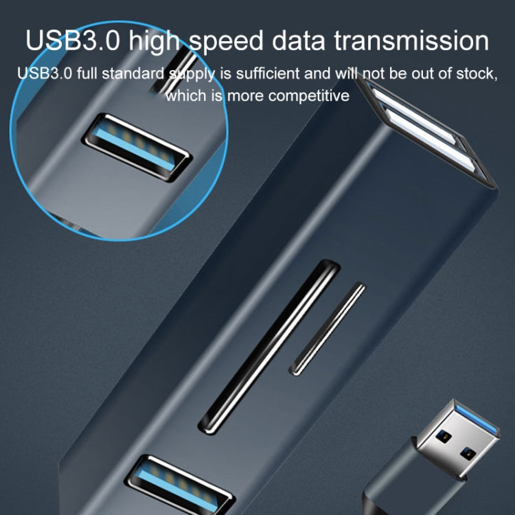 15101 อะแดปเตอร์ HUB USB3.0 5 ใน 1 เป็น 3 x USB + SD / TF Card Reader, USB3.0