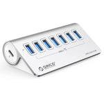 ORICO M3U7 อลูมิเนียมอัลลอย 7 พอร์ต USB 3.2 Gen1 5Gbps HUB พร้อมสาย 1 ม., M3U7 1 ม.