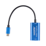 CJK025 USB-C / Type-C ตัวผู้เป็น HDMI ตัวเมีย การ์ดจับภาพเสียงและวิดีโอ, Type-C เป็น HDMI