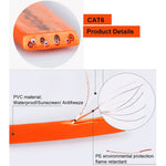 สายแลน CAT6 แบบบางพิเศษแบน ยาว 8 เมตร พร้อมหัวต่อ RJ45