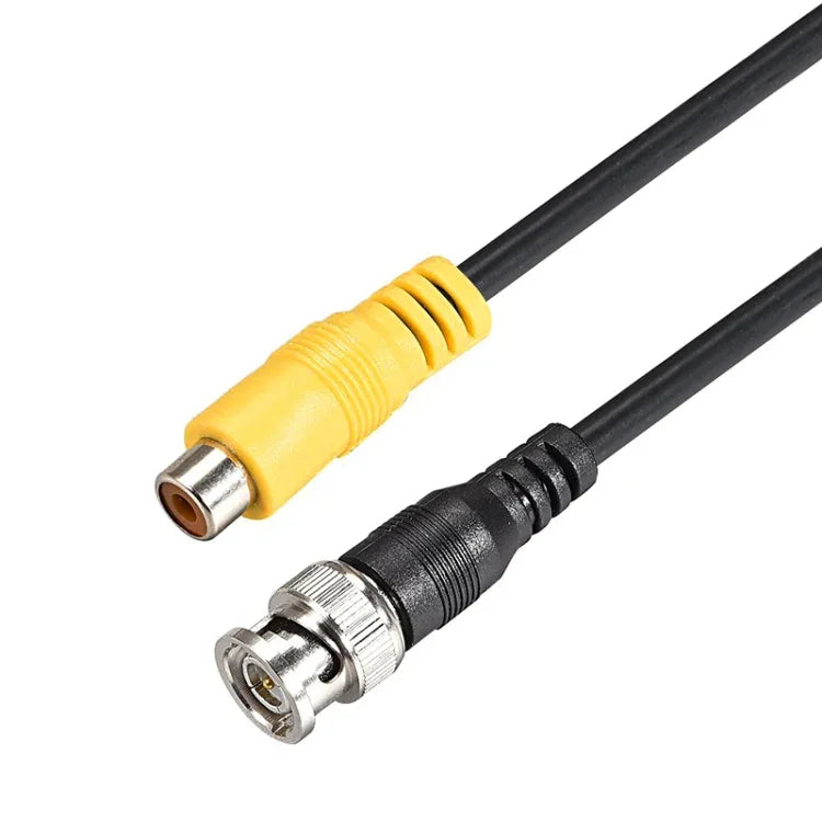 สายเชื่อมต่อ BNC Male ถึง RCA Female สายทองแดง HD วิดีโอโคแอกเชียลสำหรับกล้องวงจรปิด, ความยาว: 1m, 1m