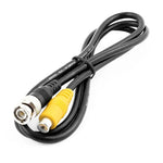 สายเชื่อมต่อ BNC Male ถึง RCA Female สายทองแดง HD วิดีโอโคแอกเชียลสำหรับกล้องวงจรปิด, ความยาว: 1m, 1m
