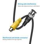 สายเชื่อมต่อ BNC Male ถึง RCA Female สายทองแดง HD วิดีโอโคแอกเชียลสำหรับกล้องวงจรปิด, ความยาว: 1m, 1m