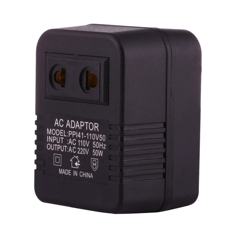 อะแดปเตอร์ปลั๊กไฟ AC 110V เป็น 220V 50W, ปลั๊ก EU/US เป็นปลั๊ก US, 110V เป็น 220V 50W