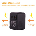 อะแดปเตอร์ปลั๊กไฟ AC 110V เป็น 220V 50W, ปลั๊ก EU/US เป็นปลั๊ก US, 110V เป็น 220V 50W