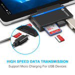 ROCKETEK RT-SGO727 ฮับ USB 3.0 + USB 2.0 + Micro USB สำหรับ Microsoft Surface Go พร้อมช่องใส่การ์ด TF 2 ช่องและ SD Card, RT-SGO727