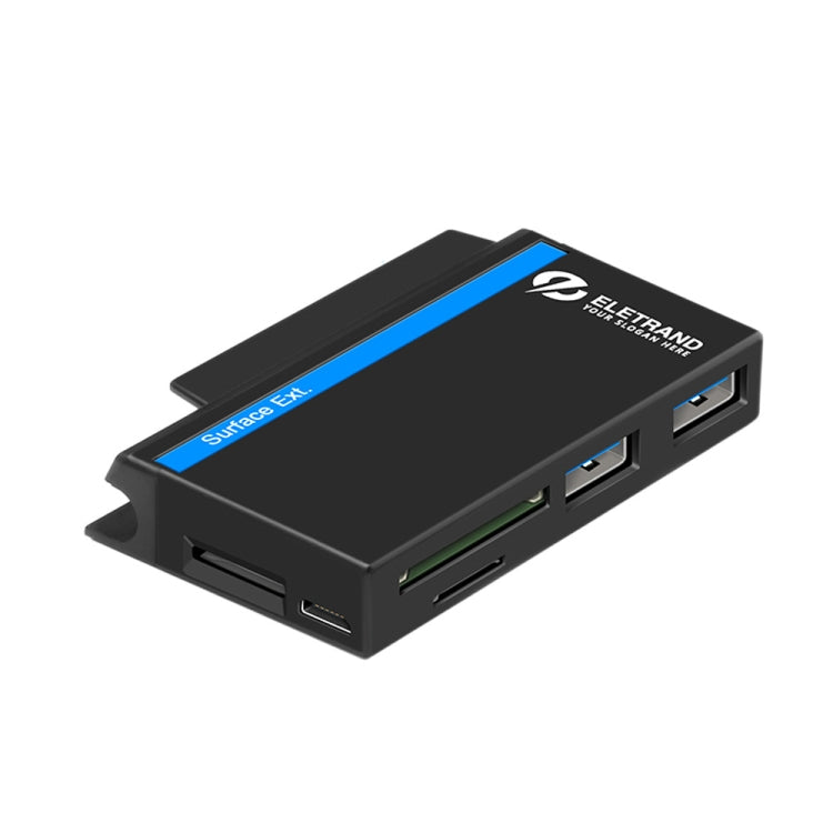 ROCKETEK RT-SGO737 ฮับอินเทอร์เฟซ USB 3.0 2 ช่อง + Micro USB สำหรับ Microsoft Surface Go พร้อมช่องใส่การ์ด TF 2 ช่อง และช่องใส่การ์ด SD, RT-SGO737