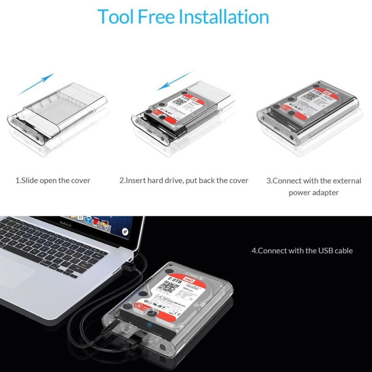 ORICO 3139U3 เคสเก็บฮาร์ดไดรฟ์ภายนอก SATA 3.5 นิ้ว USB 3.0 Micro B, USB 3.0 (3.5 นิ้ว)