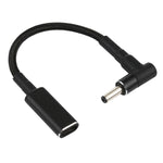สายถักไนลอนอะแดปเตอร์ PD 100W 18.5-20V ขนาด 4.0 x 1.35 มม. แบบข้อศอก เป็น USB-C / Type-C