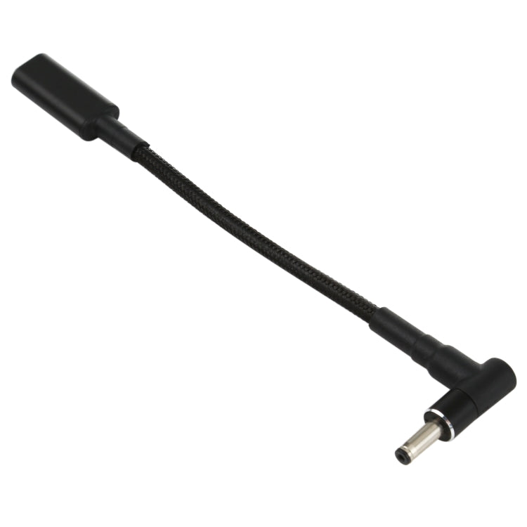 สายถักไนลอนอะแดปเตอร์ PD 100W 18.5-20V ขนาด 4.0 x 1.35 มม. แบบข้อศอก เป็น USB-C / Type-C
