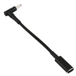 สายถักไนลอนอะแดปเตอร์ PD 100W 18.5-20V ขนาด 4.0 x 1.35 มม. แบบข้อศอก เป็น USB-C / Type-C
