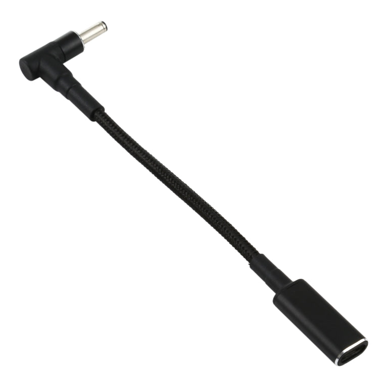 สายถักไนลอนอะแดปเตอร์ PD 100W 18.5-20V ขนาด 4.0 x 1.35 มม. แบบข้อศอก เป็น USB-C / Type-C
