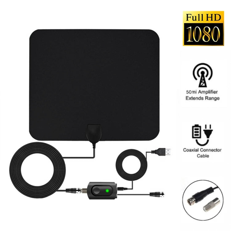 AN-1002 เสาอากาศ HDTV ในร่ม 5dBi/25dBi พร้อมที่ดูด, VHF170-230/UHF470-862MHz, AN-1002