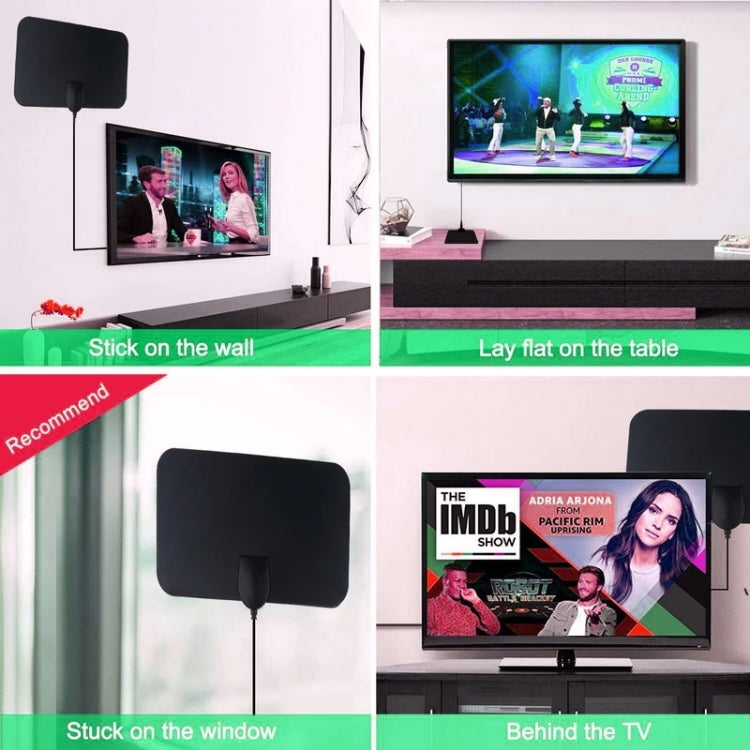 AN-1002 เสาอากาศ HDTV ในร่ม 5dBi/25dBi พร้อมที่ดูด, VHF170-230/UHF470-862MHz, AN-1002