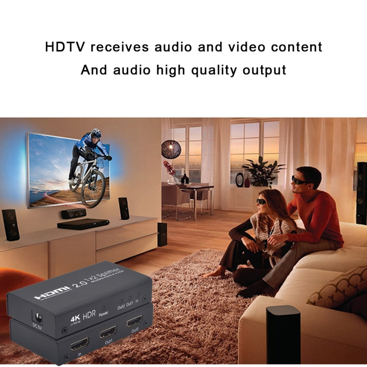 AYS-12V20 สวิตช์สปลิตเตอร์ HDMI 2.0 1x2 4K Ultra HD, 1x2 4K