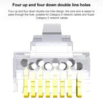 ตัวเชื่อมต่อ RJ45 แบบไม่หุ้มเกราะ Cat6e ผ่านตรง 10 ชิ้น, Cat6e ไม่หุ้มเกราะ
