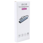 แท่นเชื่อมต่อมัลติฟังก์ชัน BYL-2208TU 5 in 2 USB + USB-C / Type-C เป็น USB HUB อะแดปเตอร์ BYL-2208