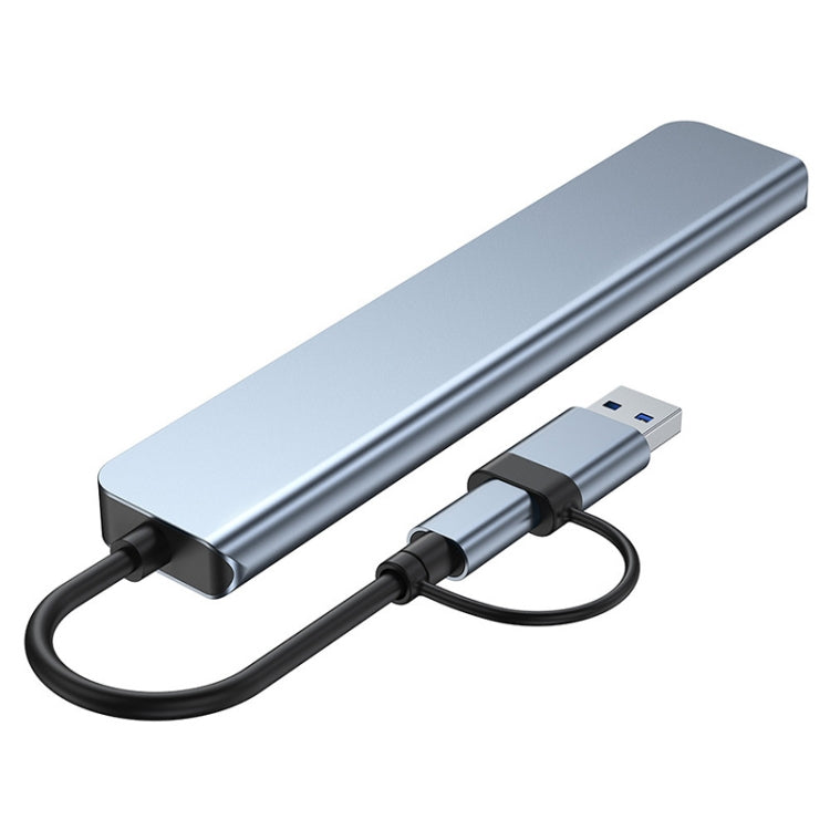 แท่นเชื่อมต่อมัลติฟังก์ชัน BYL-2218TU 8 in 1 USB + USB-C / Type-C เป็น USB HUB อะแดปเตอร์ BYL-2218TU