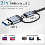 แท่นเชื่อมต่อมัลติฟังก์ชัน BYL-2218TU 8 in 1 USB + USB-C / Type-C เป็น USB HUB อะแดปเตอร์ BYL-2218TU