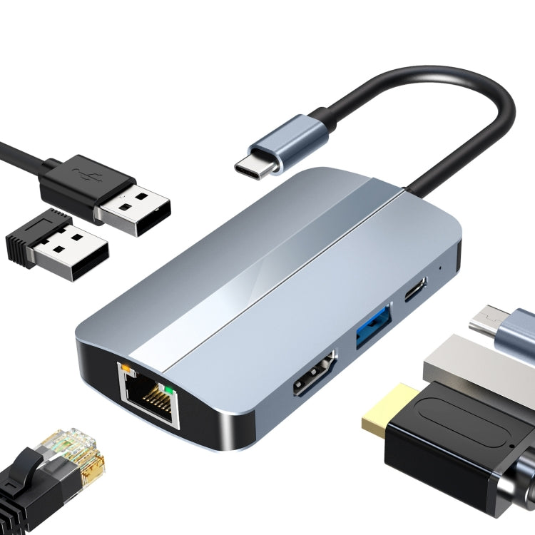 แท่นเชื่อมต่อ USB-C / Type-C เป็น USB 6-in-1 BYL-2203