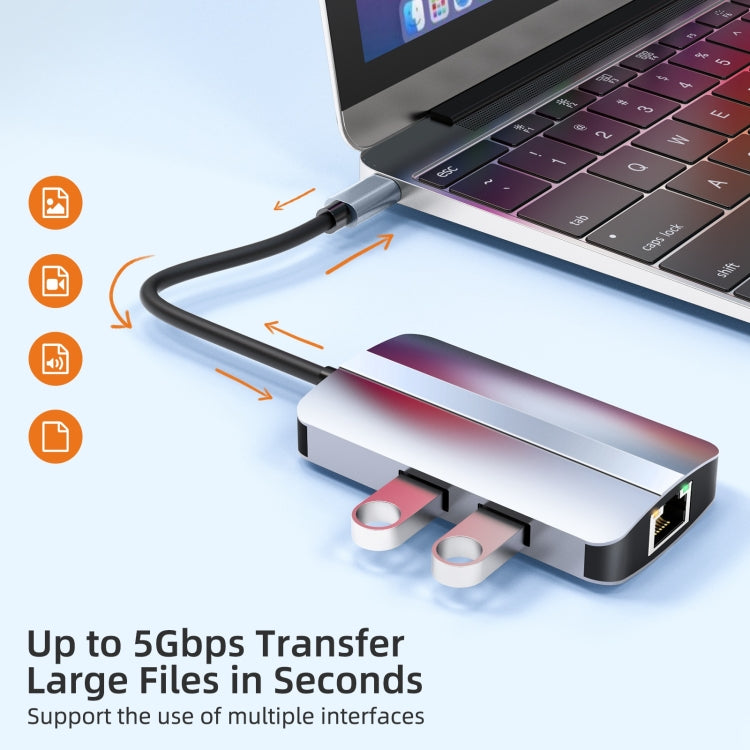 แท่นเชื่อมต่อ USB-C / Type-C เป็น USB 6-in-1 BYL-2203