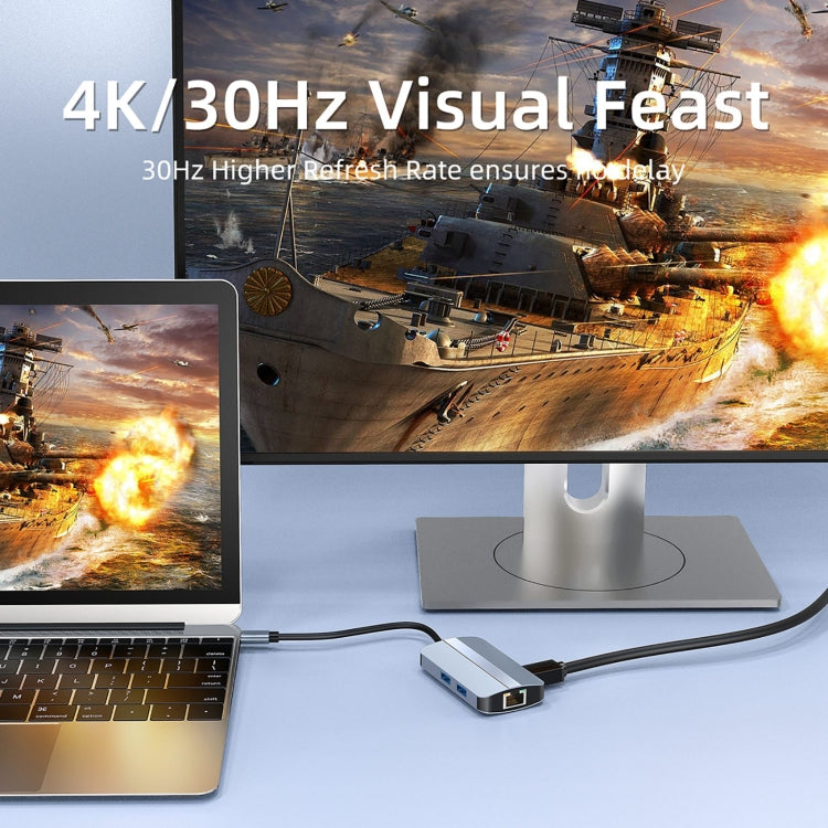 แท่นเชื่อมต่อ USB-C / Type-C เป็น USB 6-in-1 BYL-2203